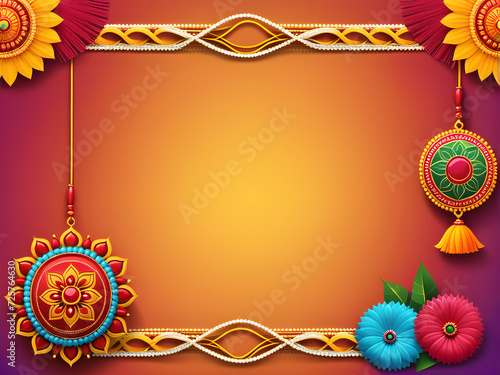 festival holiday design. Decorative flowers flowerbed  copy space  greetings. Happy Events  Message  Poster  banner  Festival Background theme Generative Ai 