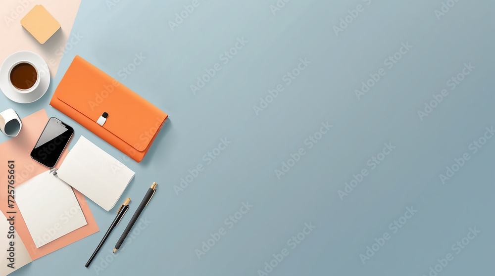 Obraz premium Modern simple creative business and education background, template with text space.