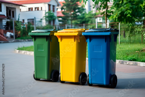 Different Colored Bins For Collection Of Recycle Materials © Ирина Старикова