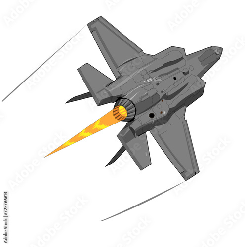 F-35 Fighter Jet Inverted Afterburner Pass