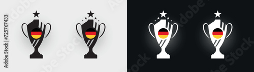 Germany trophy pokal cup football champion vector illustration