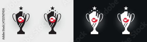 Greenland trophy pokal cup football champion vector illustration