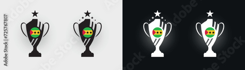 Sao Tome and Principe trophy pokal cup football champion vector illustration