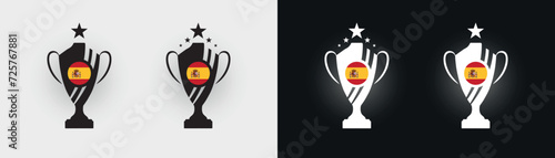 Spain trophy pokal cup football champion vector illustration