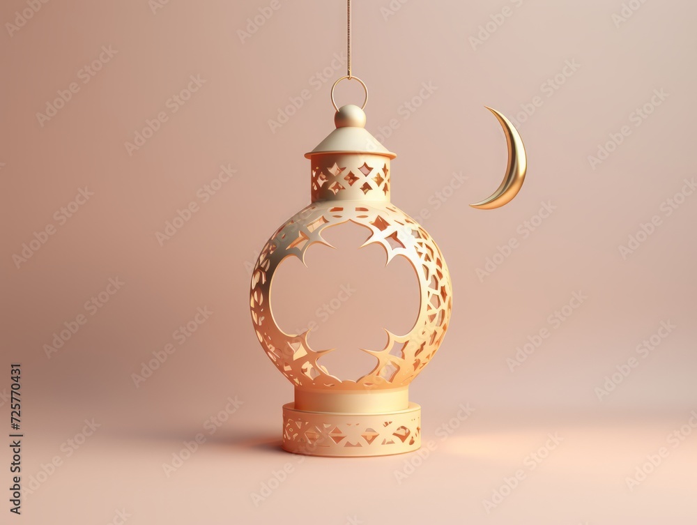 golden ramadan or muslim holiday and festival lantern. golden lantern with crescent and stars. Ramadan mubarak 3d social media post design template golden ramadan or muslim holiday and festival lantern. golden lantern with crescent and stars. Ramadan mubarak 3d social media post design template