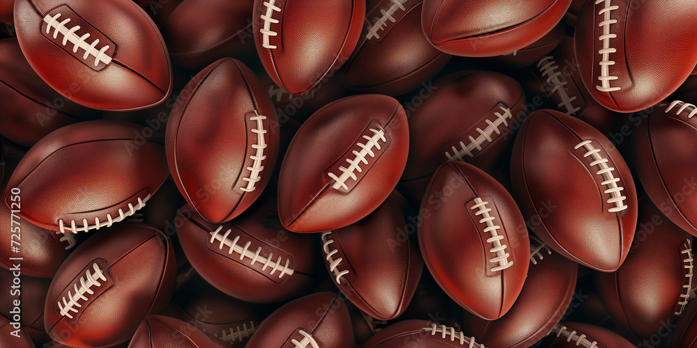 A simple background filled with american footballs A simple background filled with american footballs