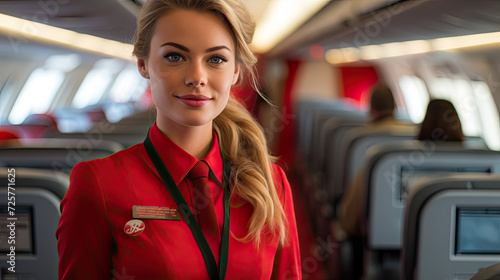 Woman working as flight attendant ©  Mohammad Xte