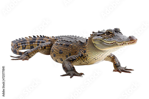 African Dwarf Crocodile on Transparent Background