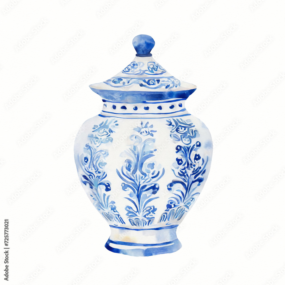 Pottery. Blue and White Porcelain Pottery. Blue and White Porcelain