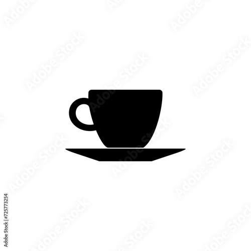 Coffee cup sign icon isolated on transparent background