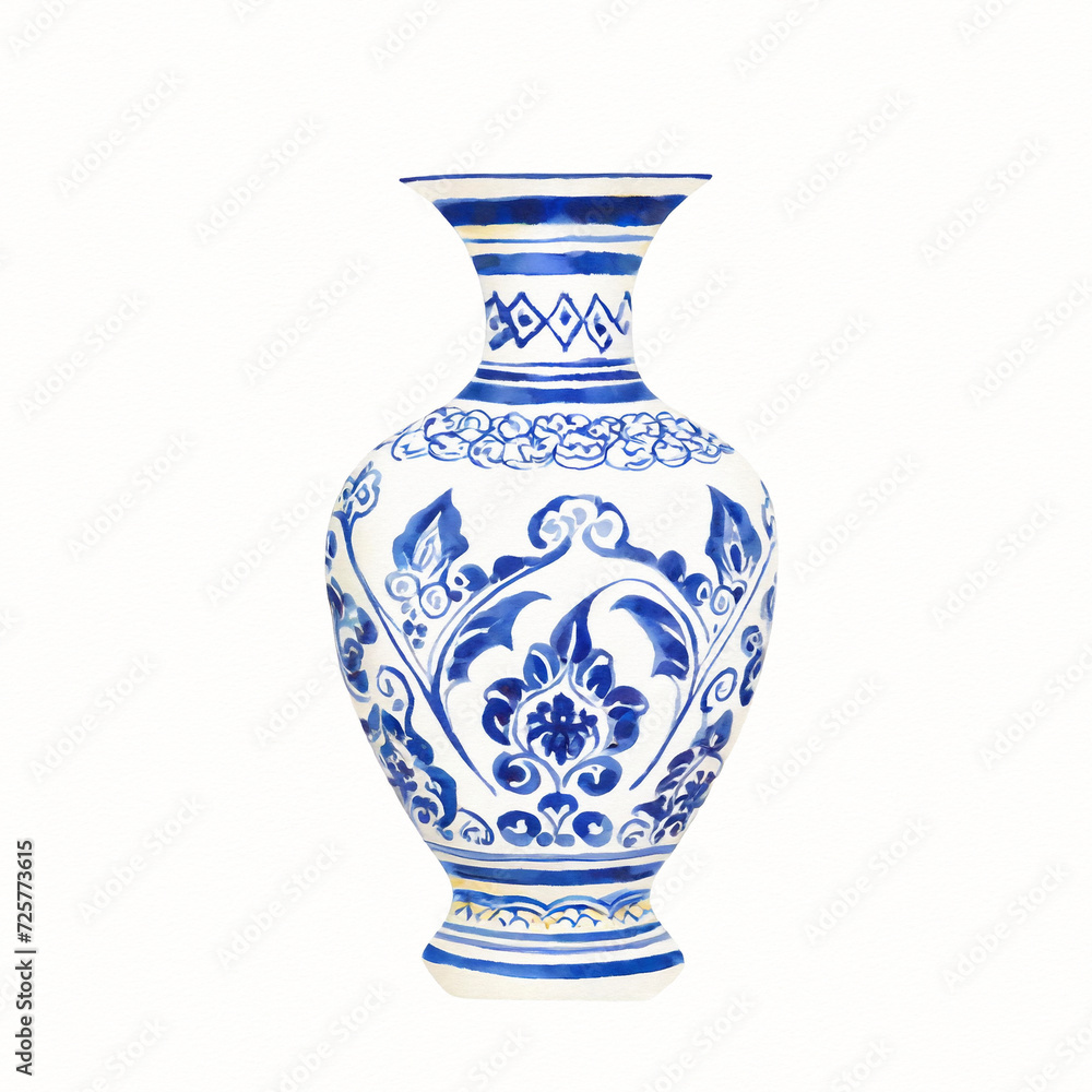 Pottery. Blue and White Porcelain Pottery. Blue and White Porcelain