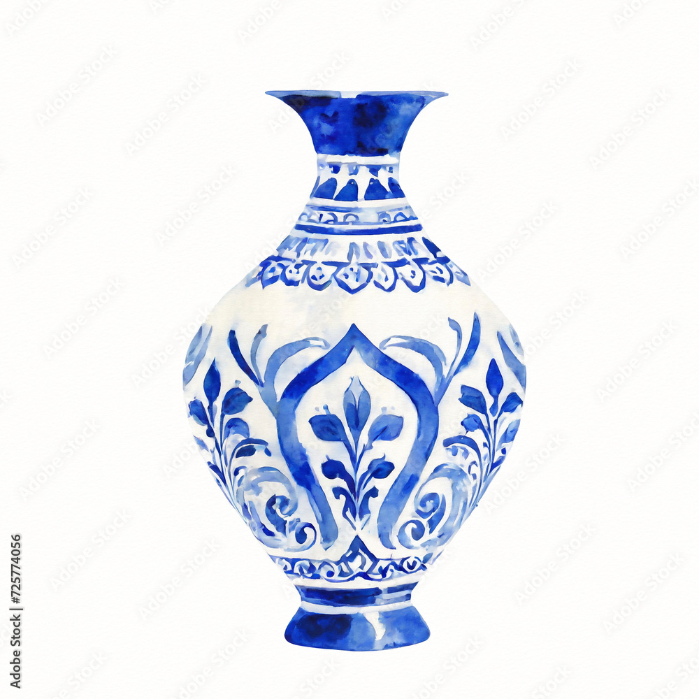 Pottery. Blue and White Porcelain Pottery. Blue and White Porcelain
