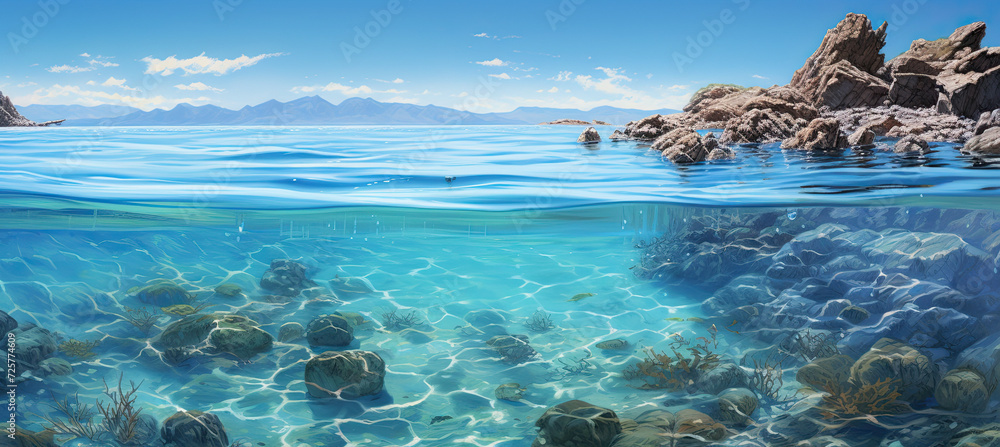 Marine landscape background
