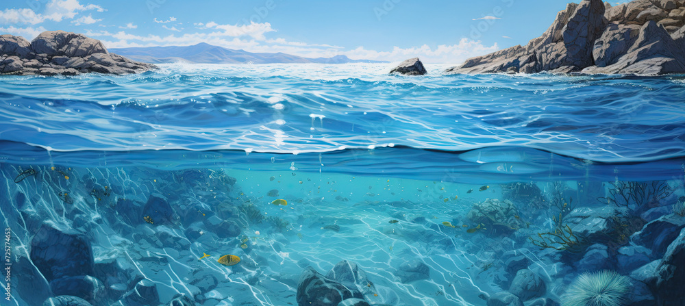 Marine landscape background