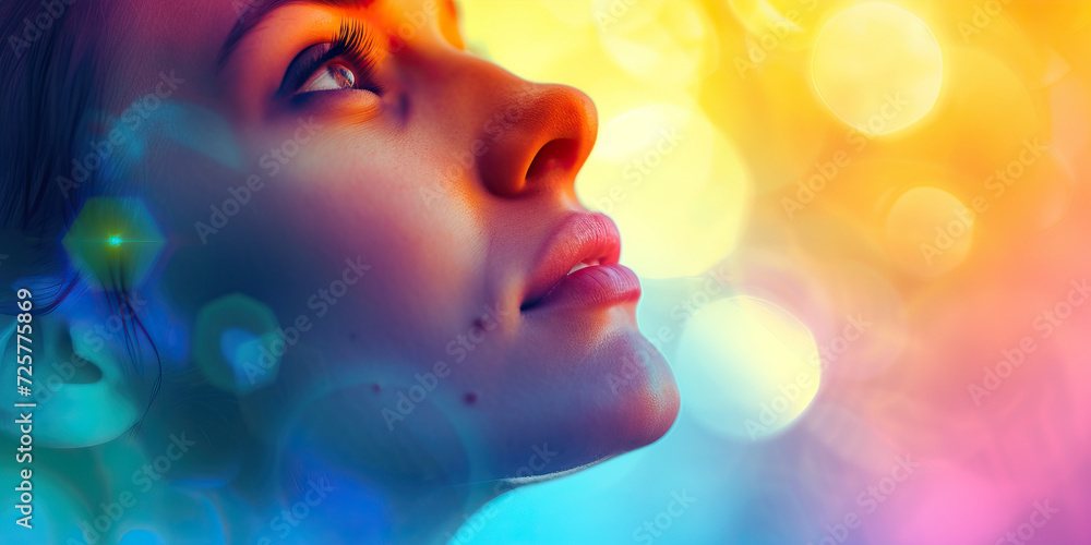Hope and Optimism: A Person Looking Upward with a Bright Expression, Symbolizing Hope and Positivity for the Future Hope and Optimism: A Person Looking Upward with a Bright Expression, Symbolizing Hope and Positivity for the Future