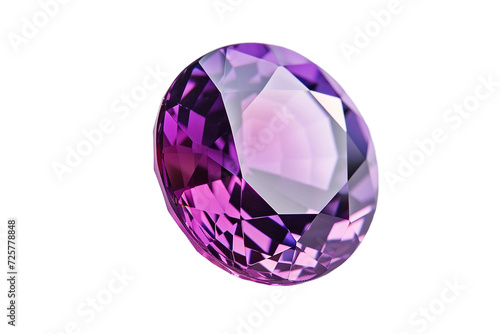 Alexandrite Purple Gemstone on Transparent Background