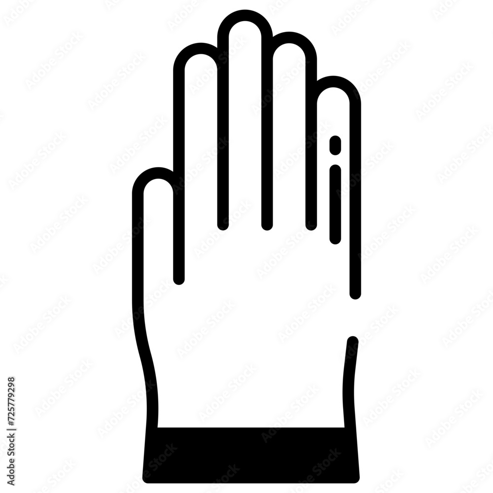 Fototapeta premium Gloves glyph and line vector illustration