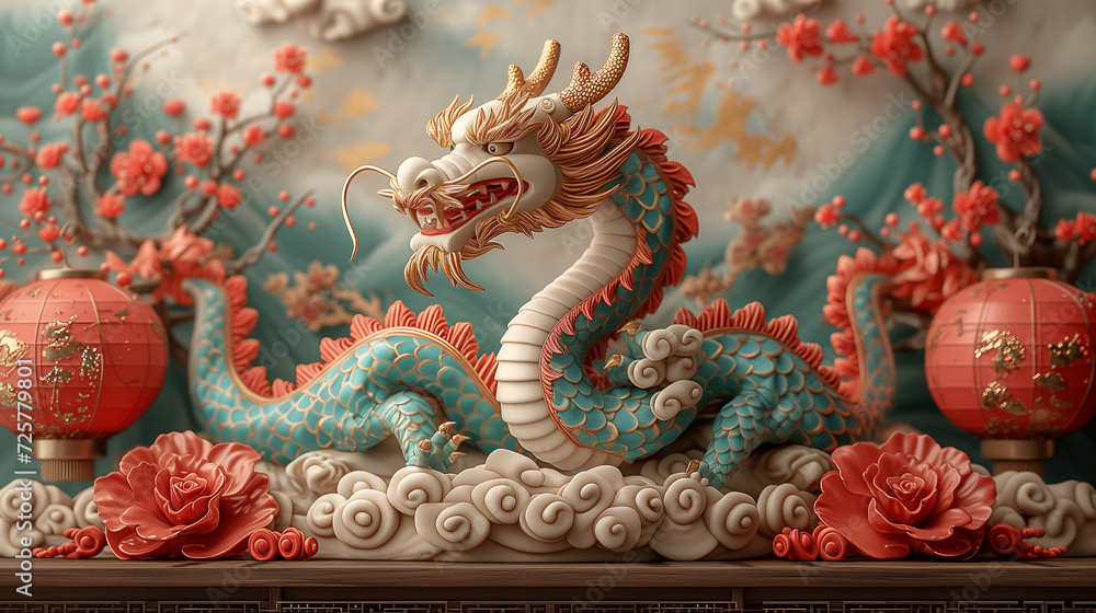 Dragon 3D chinese 2024 year gold new lunar cny podium happy background red golden. Chinese dragon 3D banner china festive illustration invitation money party green japanese render celebration Dragon 3D chinese 2024 year gold new lunar cny podium happy background red golden. Chinese dragon 3D banner china festive illustration invitation money party green japanese render celebration