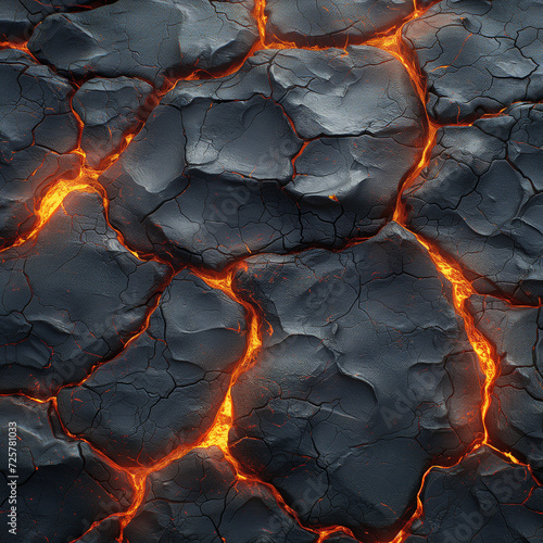 Lava texture fire background rock volcano magma molten hell hot flow flame pattern seamless. Earth lava crack volcanic texture ground fire burn explosion stone liquid black red inferno planet relief