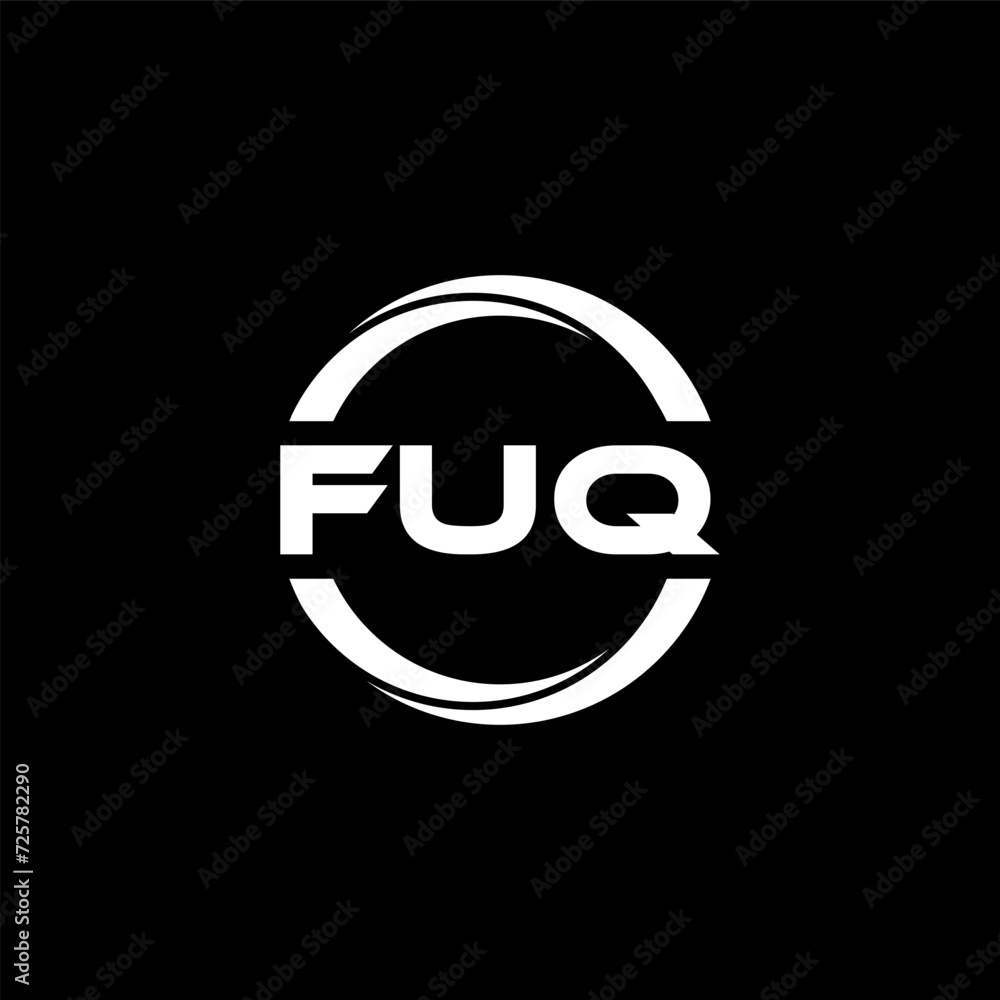 FUQ letter logo design with black background in illustrator, cube logo, vector logo, modern alphabet font overlap style. calligraphy designs for logo, Poster, Invitation, etc. FUQ letter logo design with black background in illustrator, cube logo, vector logo, modern alphabet font overlap style. calligraphy designs for logo, Poster, Invitation, etc.
