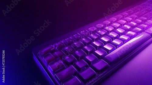 Purple Keyboard on transparent background 