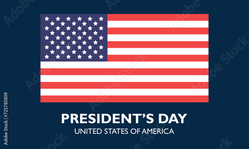 Happy President's Day card, background. Vector illustration.