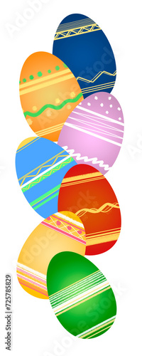 Easter holiday illustration. Easter eggs. 