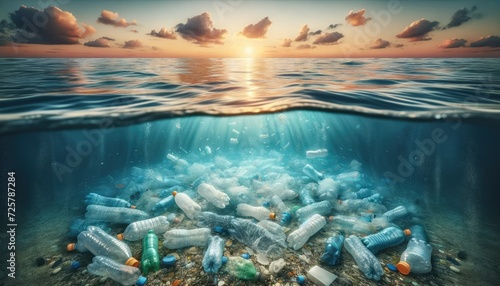 Ocean's Plight: The Unseen Plastic Beneath the Waves photo