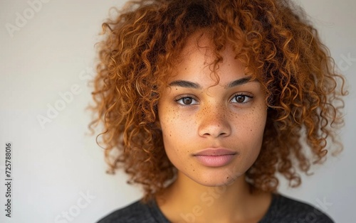 Close-up Portrait of a Person With Curly Hair