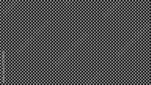 Texture panoramic background of black carbon fiber with no lighting horizontal width. Black composite material