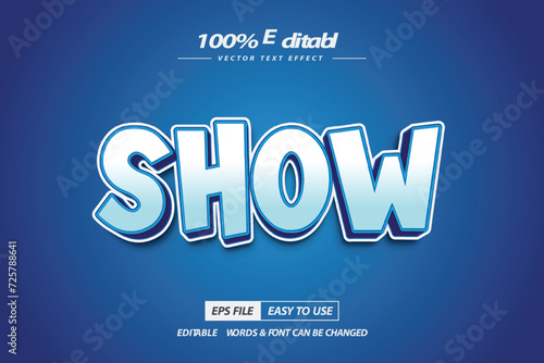 Show text effect style