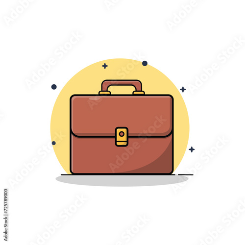 Office Bag Vector Illustration. Business Object Concept