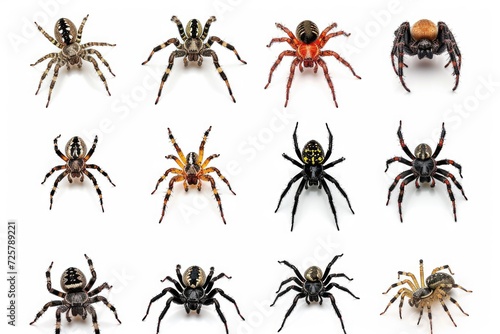 A group of spiders sitting on top of each other. Perfect for illustrating teamwork and unity. Ideal for use in educational materials or articles about insects or nature © Fotograf