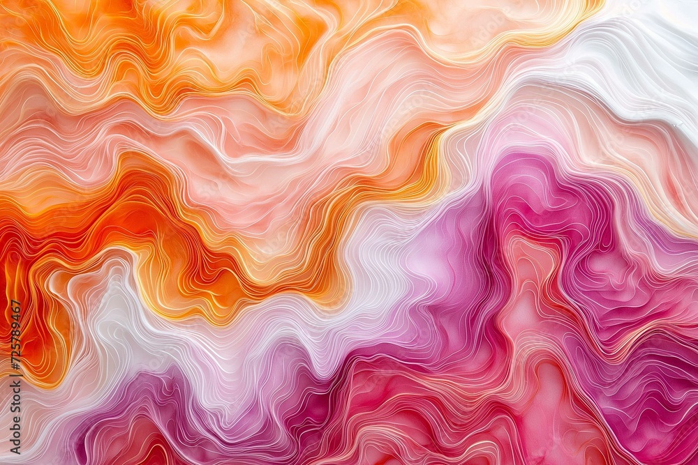 Fluid Abstract Artwork Exuding Warm Colors