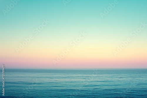 Serene Seascape with Pastel Sunset © Virginie Verglas