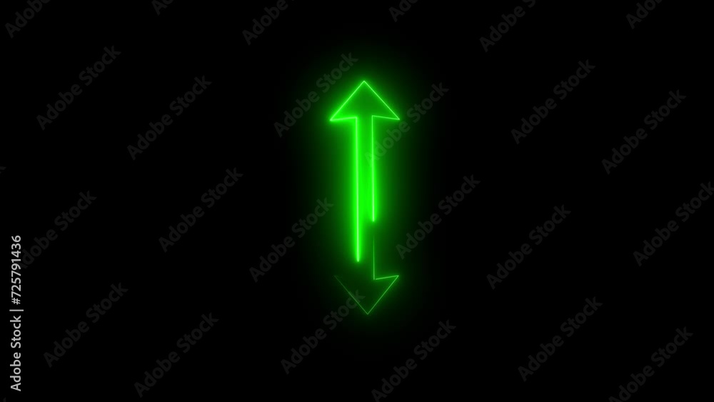 Abstract neon arrow icon animation background Abstract neon arrow icon animation background