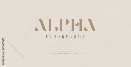 Minimal font creative modern alphabet