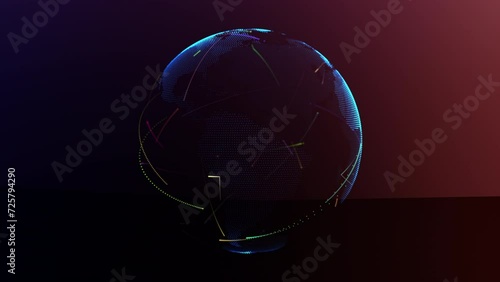 Vertical Planet globe earth world global animation vertical and horizontal maps screen broadcasts 4K social media element screen Display resolution excellent quality High Resolution Image high quality photo