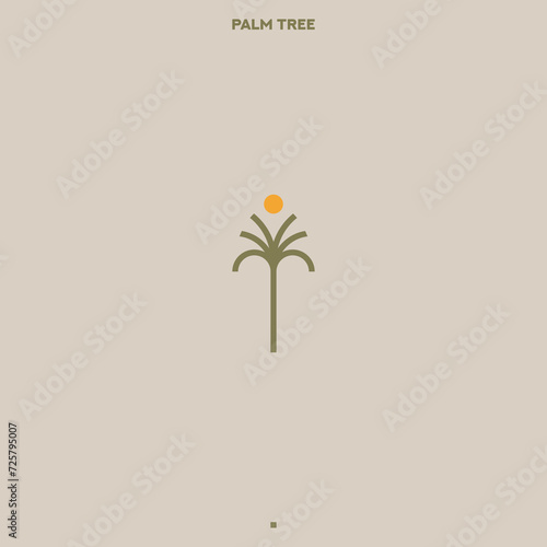 Palm logo for your design. Palm trees. Palm vector illustration. Icon sign.