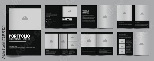 Architecture and interior portfolio template minimalist design