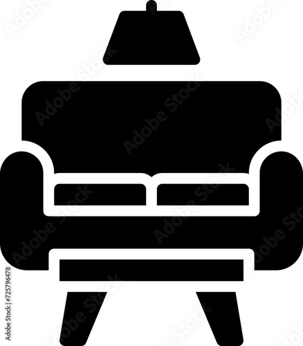 Lamp sofa icon
