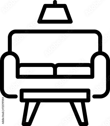 Lamp sofa icon