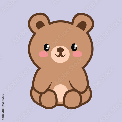 Charming Brown Bear  A Simple and Adorable Vector Illustration