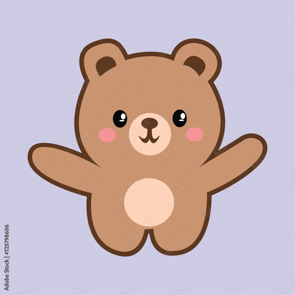 Charming Brown Bear: A Simple and Adorable Vector Illustration Charming Brown Bear: A Simple and Adorable Vector Illustration