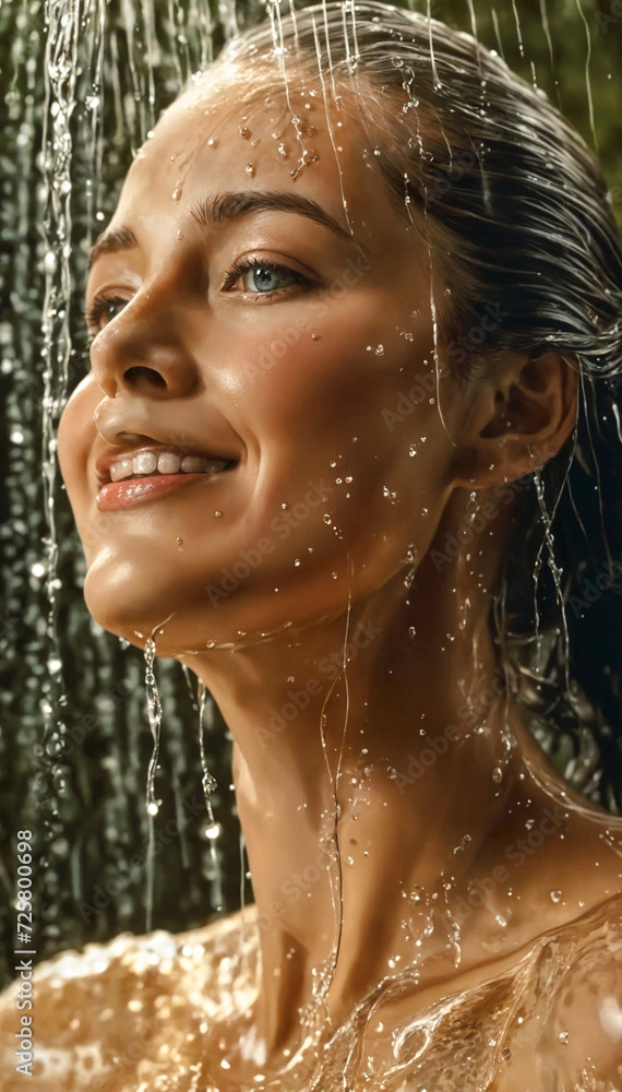 Obraz premium Contagious Joy, Sunlight Paints Laughter: Warmth Bathes Freckled Cheeks, Uninhibited Delight Spills Over, a Moment Captured in Pure Joy.