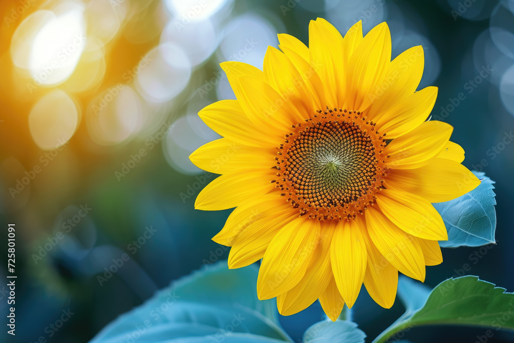 Fototapeta premium flower with a yellow color and a sunflower and a professional overlay on the friendship