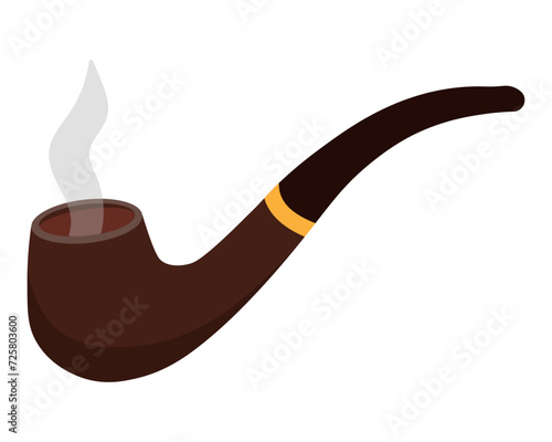 Smoking pipe icon. Vector illustration.