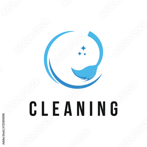 Cleaning service logo design concept idea