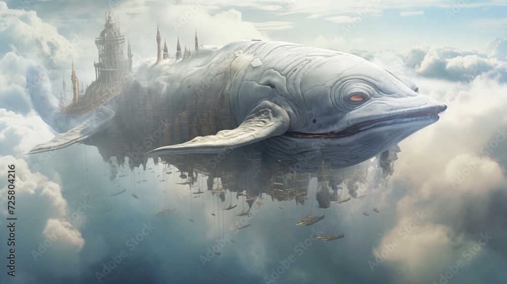 Fototapeta premium Sky Whale Metropolis