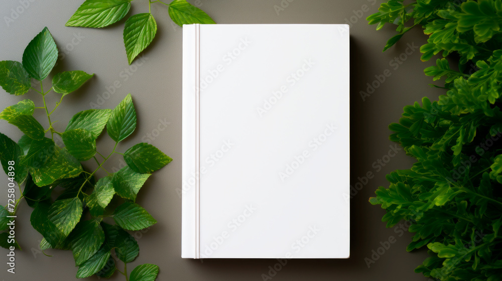 The layout of the white book in a blank cover with a simple colored background The layout of the white book in a blank cover with a simple colored background